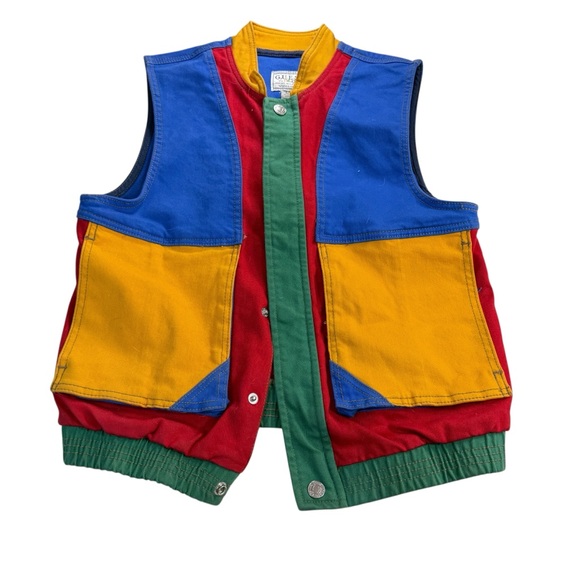 Guess Jackets & Blazers - GUESS x J BALVIN Colorblocked Denim Vest vintage small